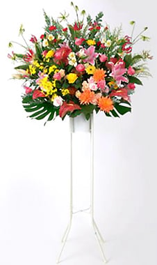 Flower stand, 1 tier, color mix