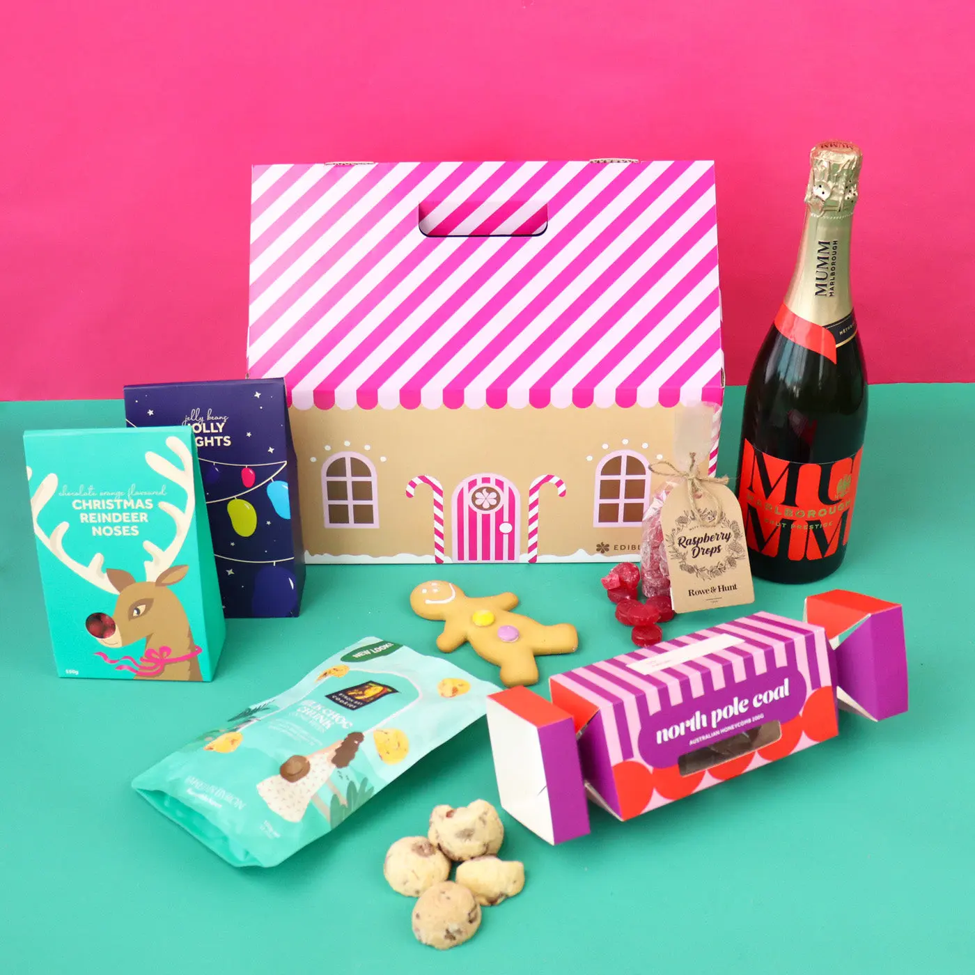 Gingerbread House Hamper with Mumm Sparkling
