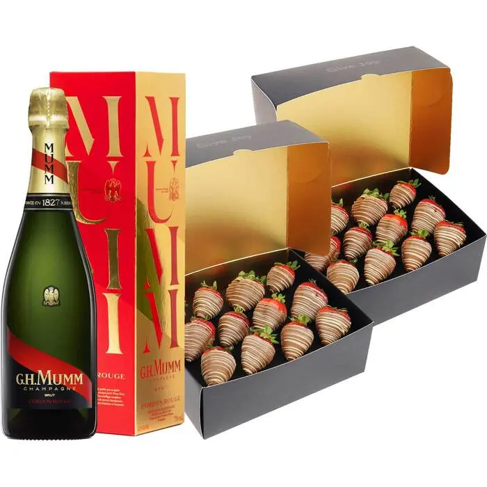 Mumm Champagne & Two Dozen Chocolate-Dipped Strawberries