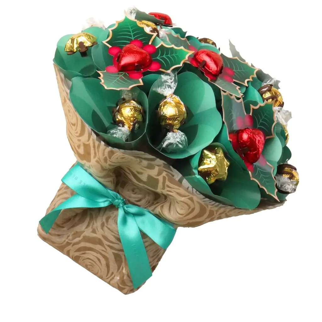 Holly Christmas Chocolate Bouquet Medium