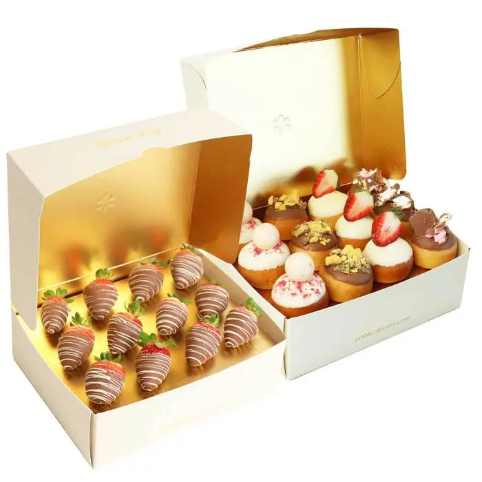 Donut & Strawberry Box Duo – Chocolate Dipped Strawberry & Donut Gift