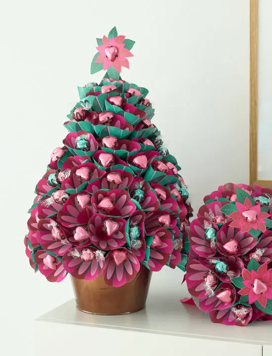 Pink Chocolate Christmas Tree Large