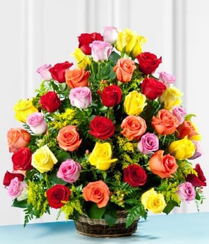 Premium Roses Basket