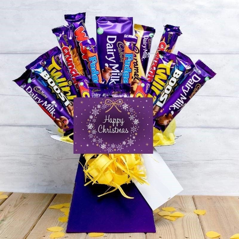 Happy Christmas Deluxe Cadburys Chocolate Bouquet