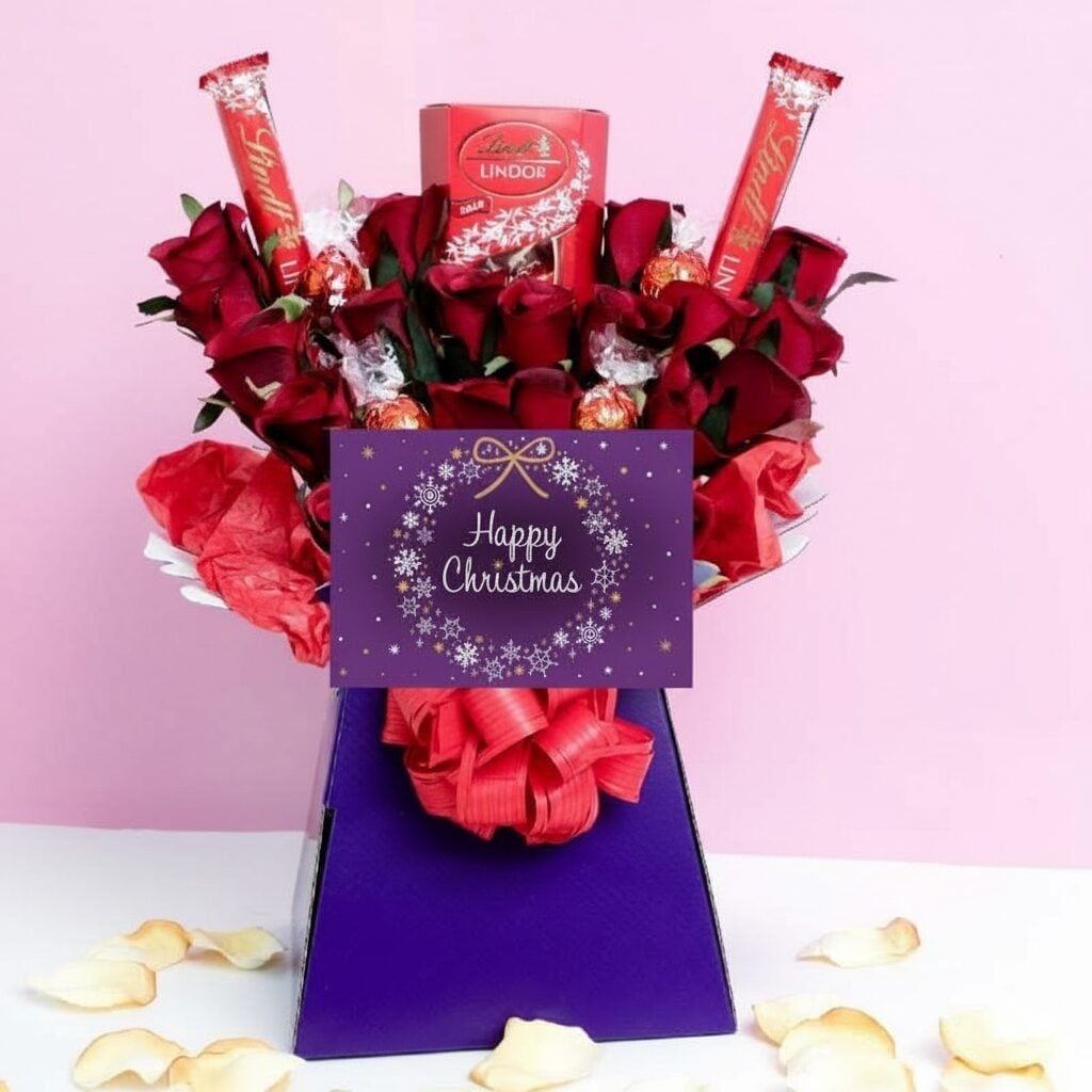 Happy Christmas Lindor Chocolate Bouquet
