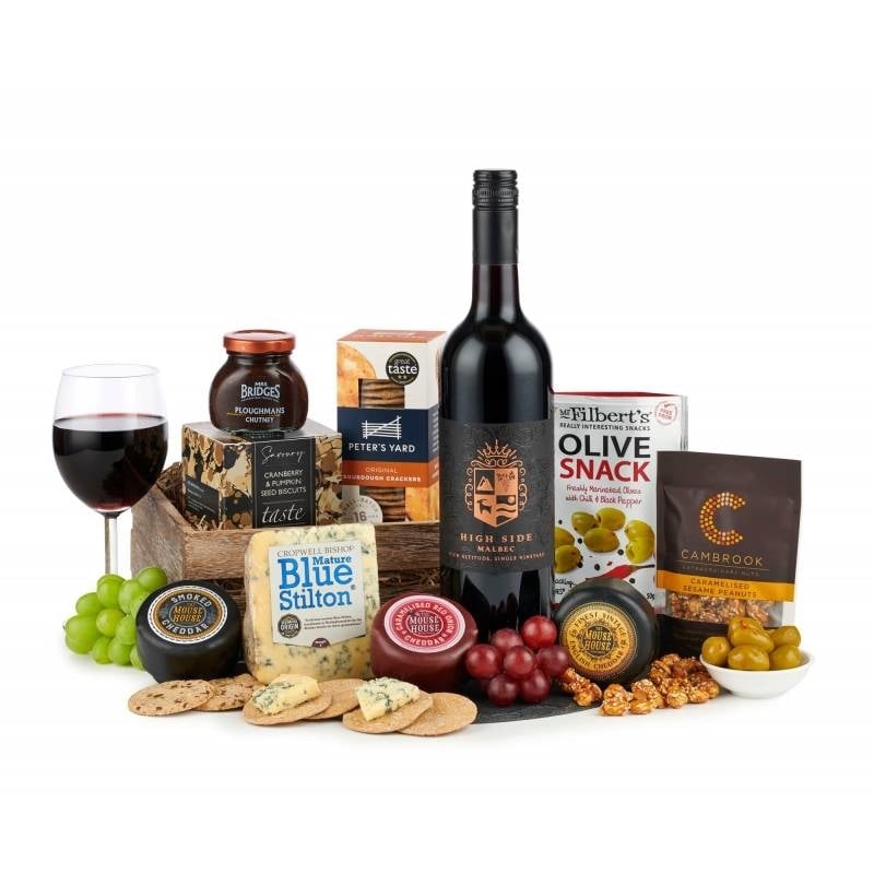 Three Cheese, Red Wine and Nibbles Hamper