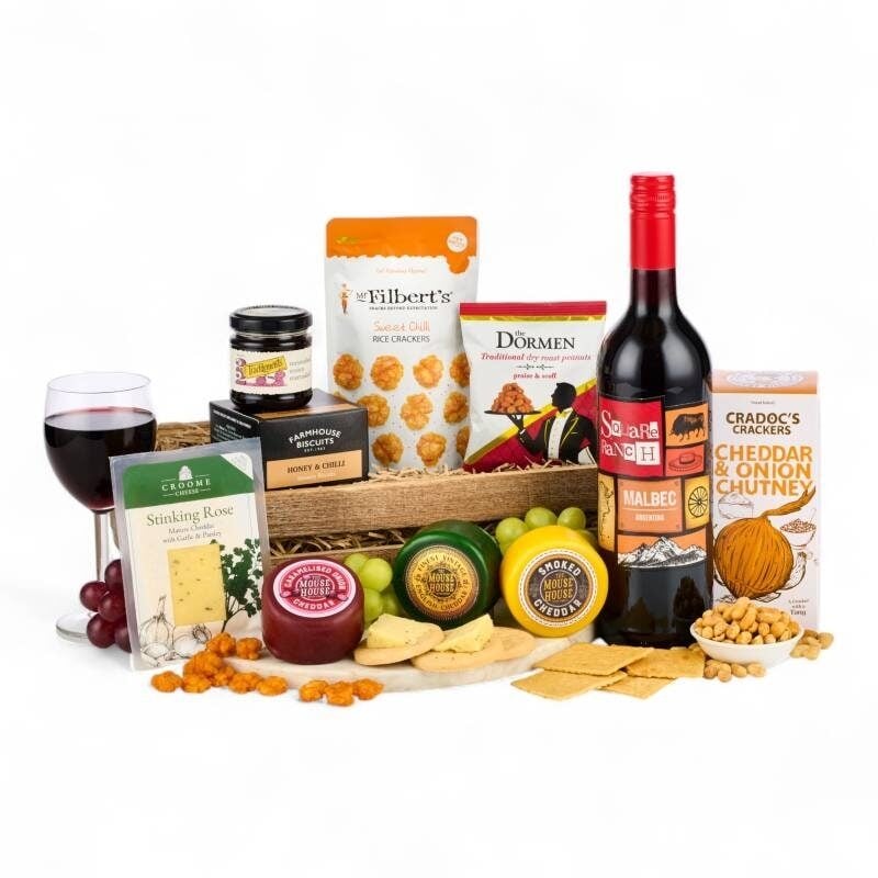 Four Cheese, Red Wine and Nibbles Hamper