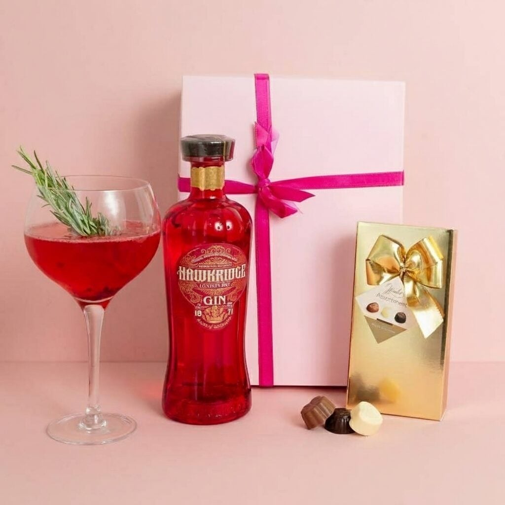 Luxury Pink Gin and Belgian Chocolates