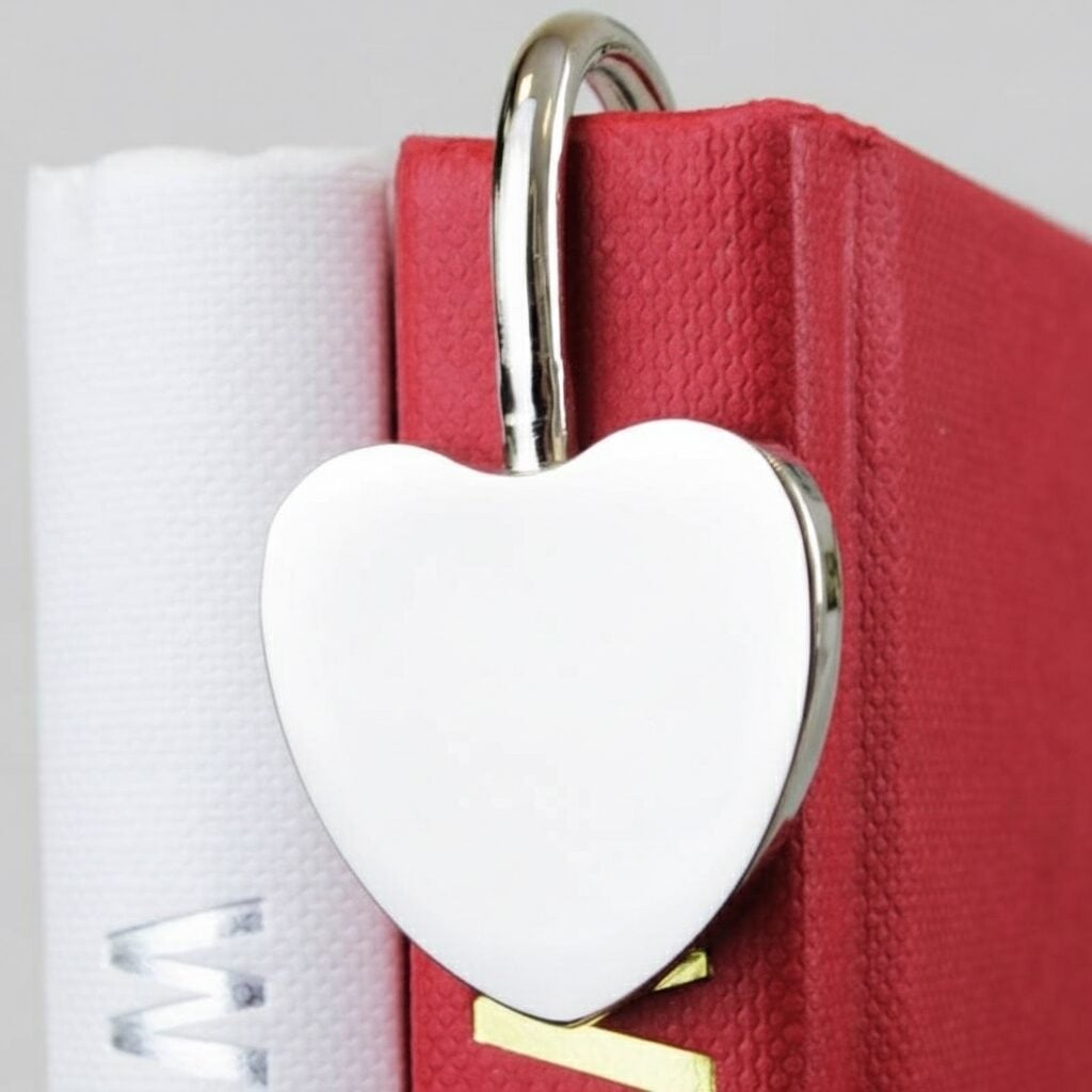 Personalised Silver Heart Bookmark