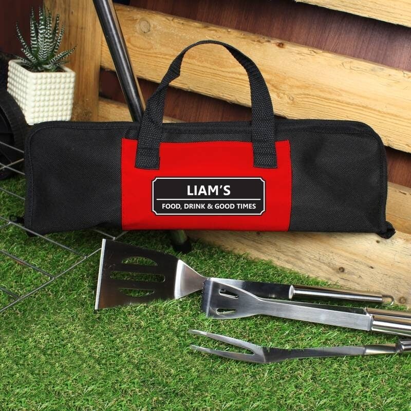 Personalised Classic Stainless Steel BBQ Kit