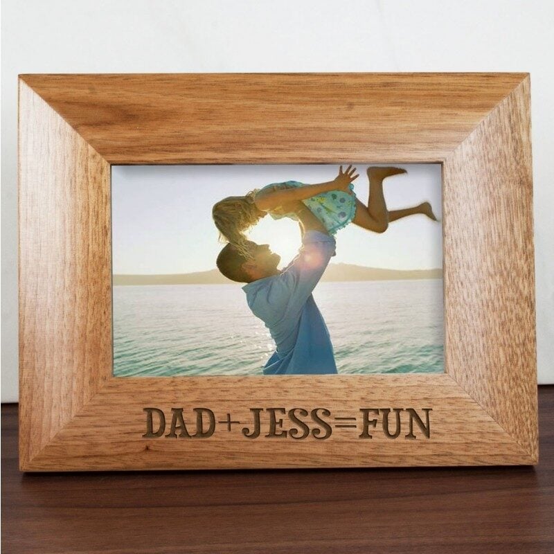 Personalised Fun with Dad Engraved Photo Frame