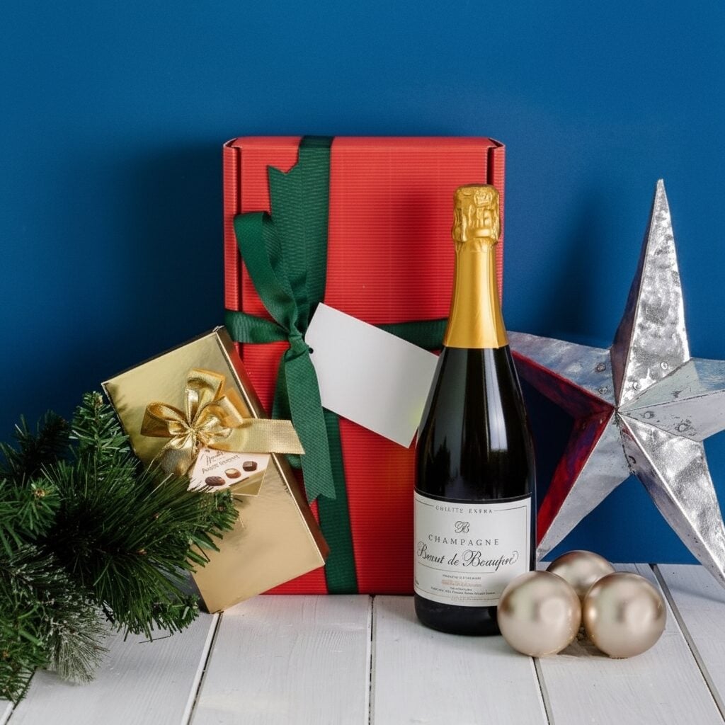 Christmas Champagne and Belgian Chocolates Hamper