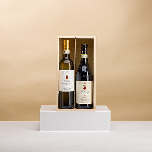 Duo of Italian Wine in a Wooden Box