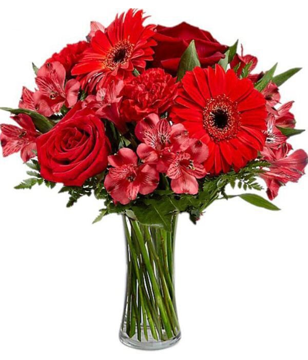 The flame of love wih red flowers (Basic)
