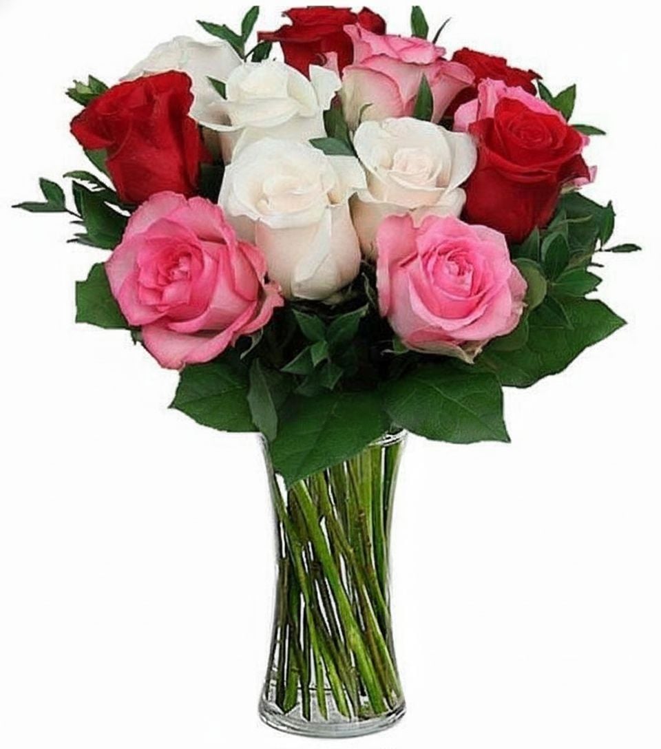 12 A ssorted roses (Basic)
