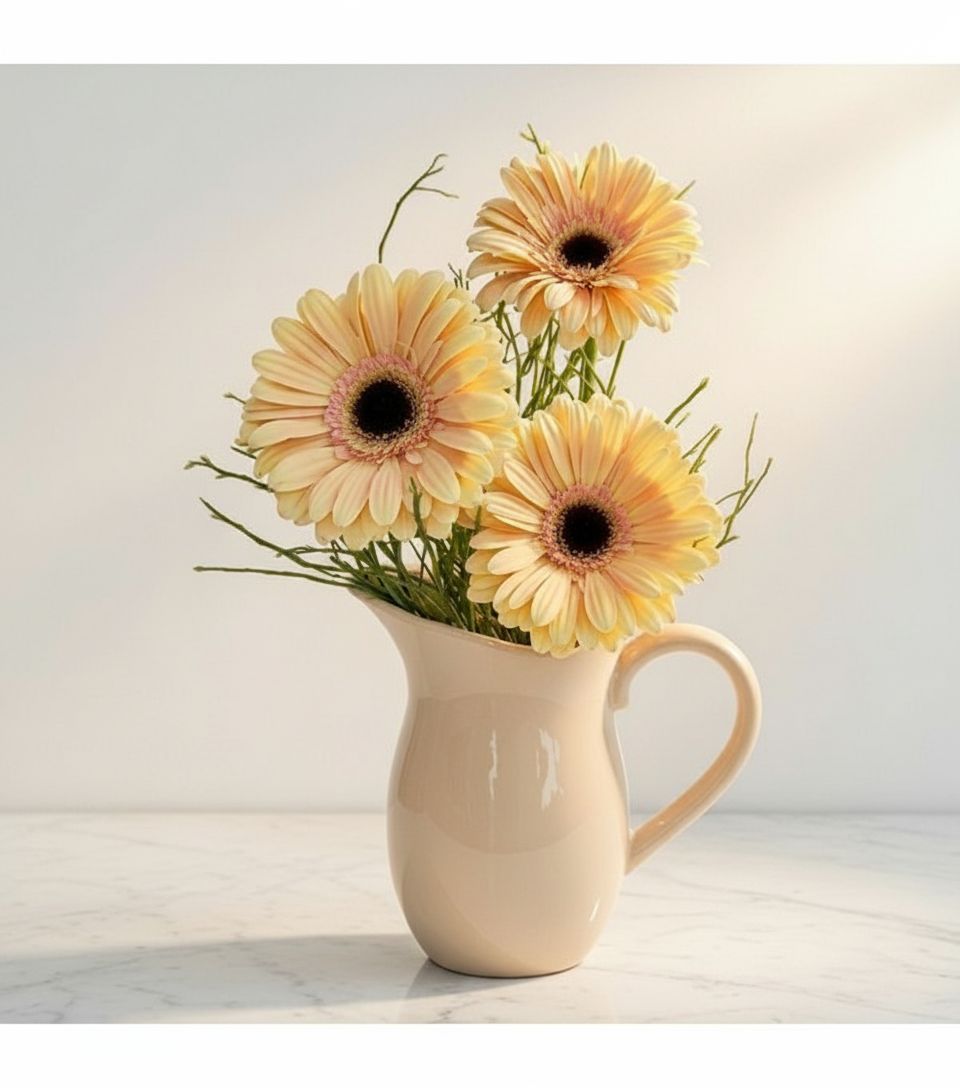 Gerberas in a ceramic jug (Basic)