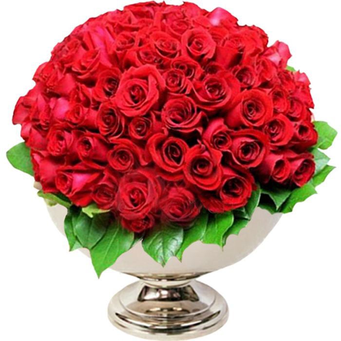 Arrangement Of 100 Red Roses