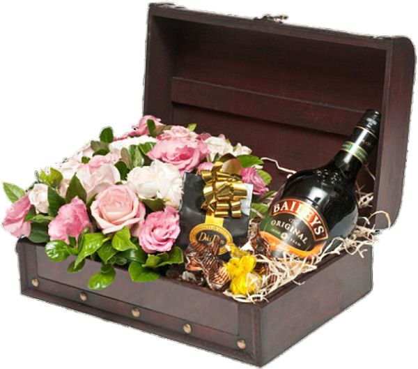 Roses, Chocolates And Baileys Arrangement (small)