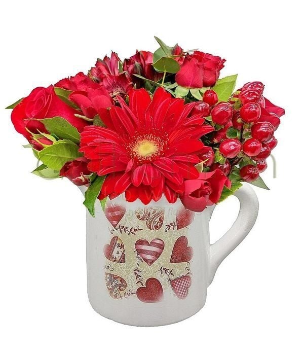 Romantic ceramic jug