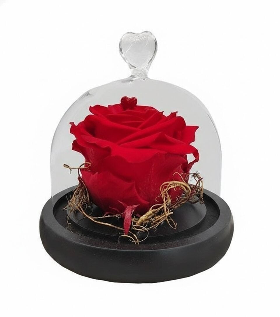 Forever Rose in mini glass