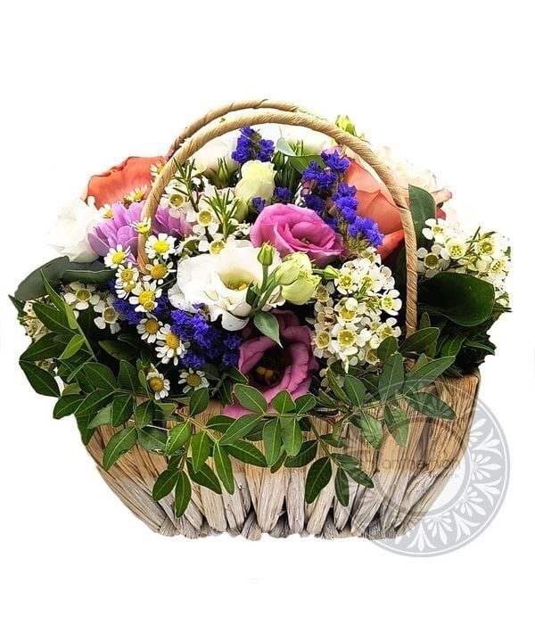 Fresh flowers in a cage style base