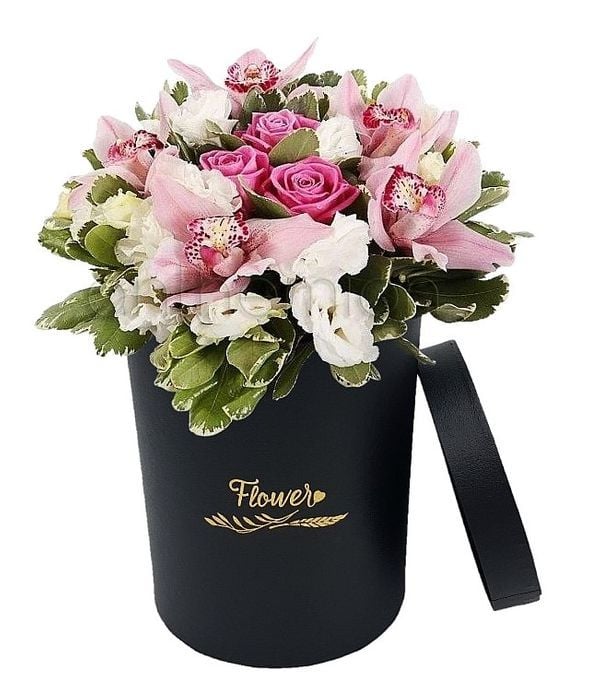 Stunning arrangement in chic tall floral box (Basic)
