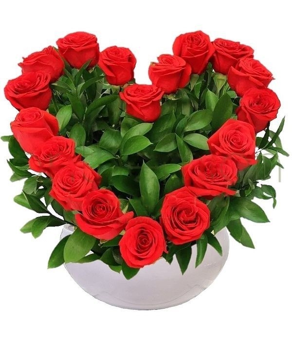 Love heart with roses(Basic)