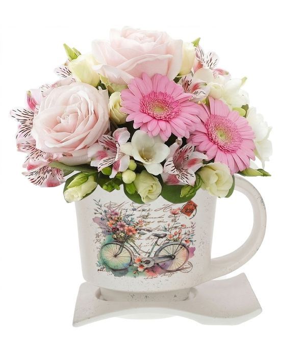 Sweet mug in pink colours