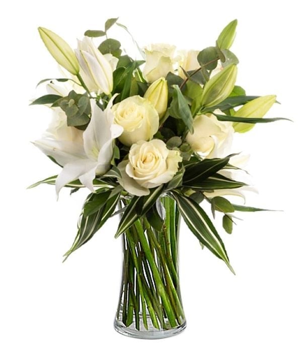 White lilies and white roses (Basic)