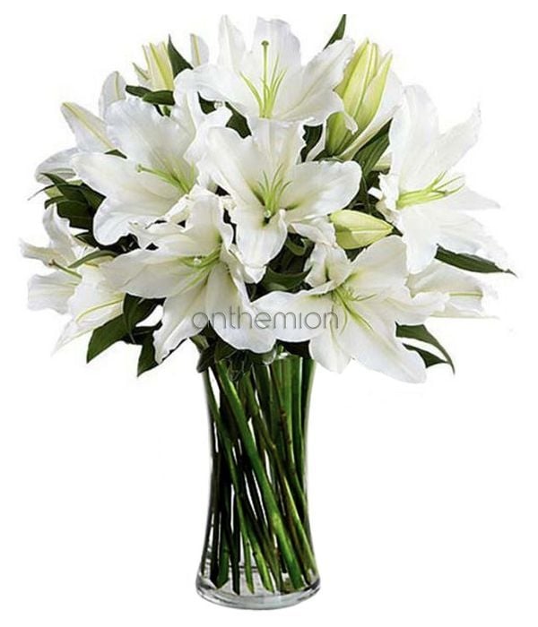 Impressive bouquet of white Lilies (Basic)