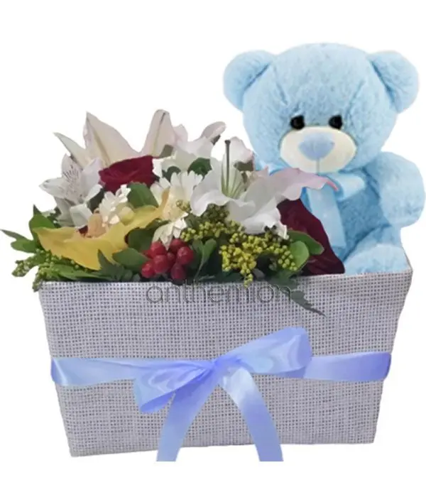 Arrangement for newborn baby boy