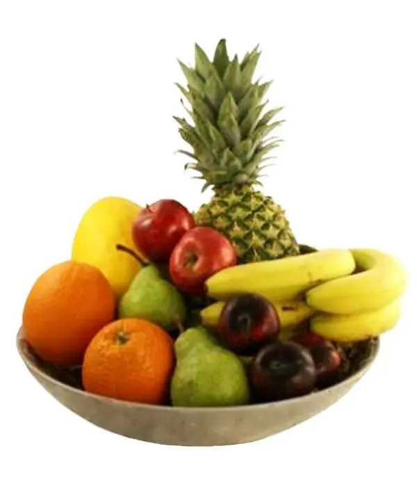 Ceramic plate with seasonal fruits