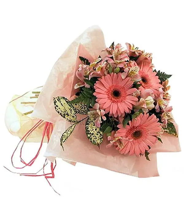 Pink alstromerias and gerberas (Basic)