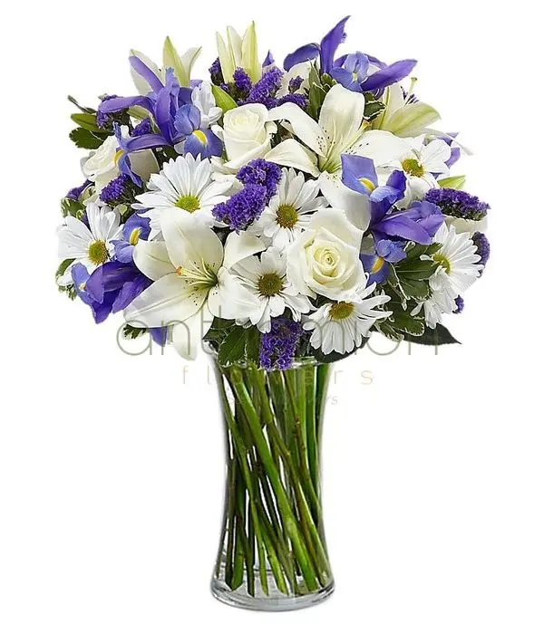 Bouquet in white|blue (Basic)