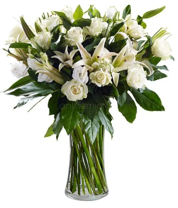 All white bouquet