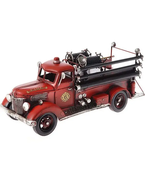 Metallic vintage fire truck