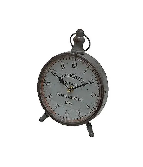 Table Clock Grey 16x4x27cm