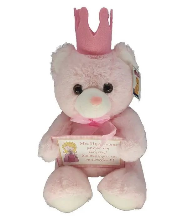 Teddy bear with pink crown