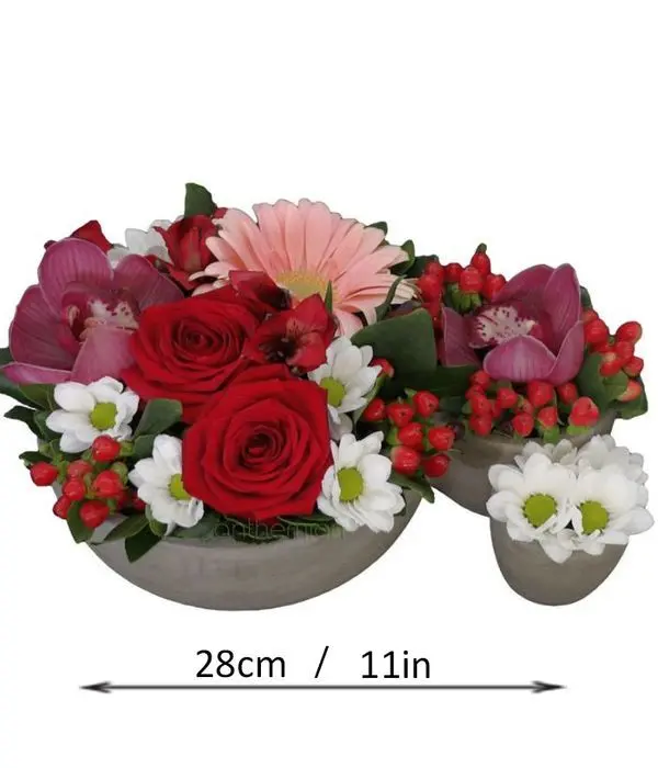 Roses and orchids in triple base