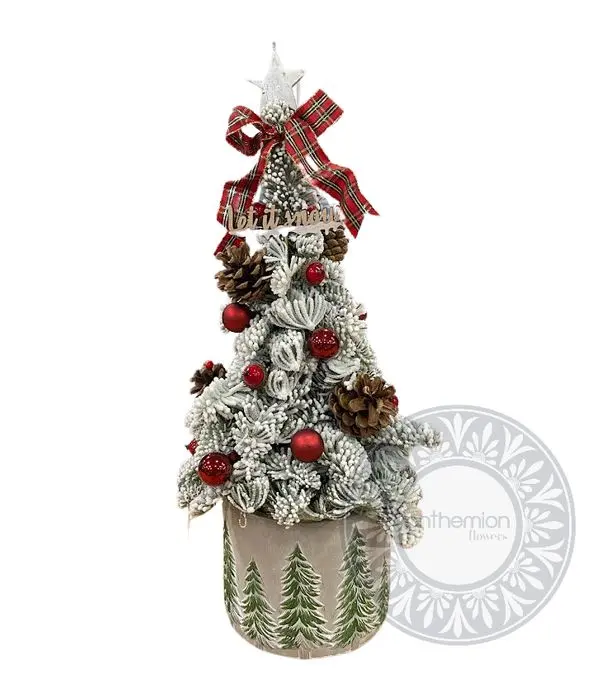 Hand made tree with snow