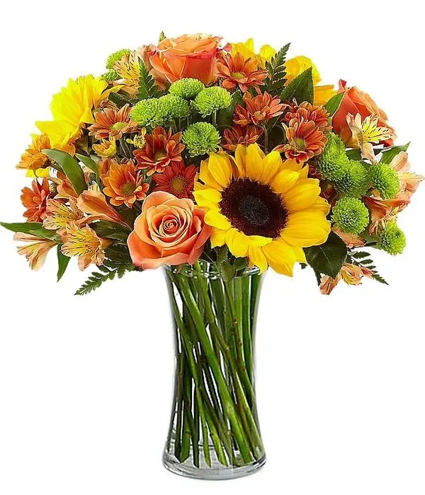 Yellow and orange colored bouquet