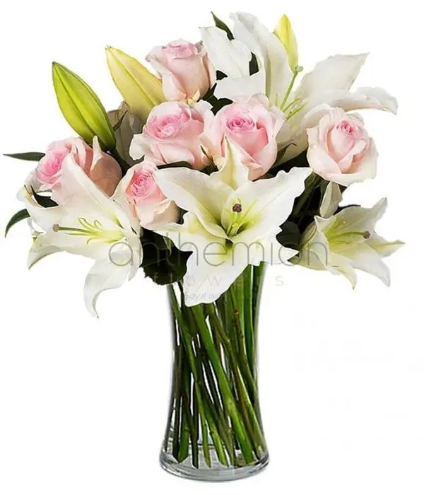 Lovely lilies and roses