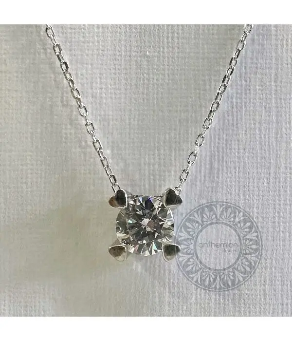 Silver pendant with stone