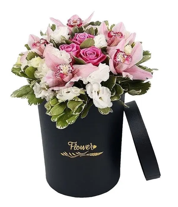 Stunning arrangement in chic tall floral box (Basic)