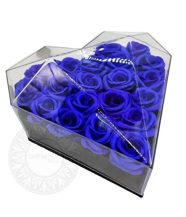 Blue soap heart
