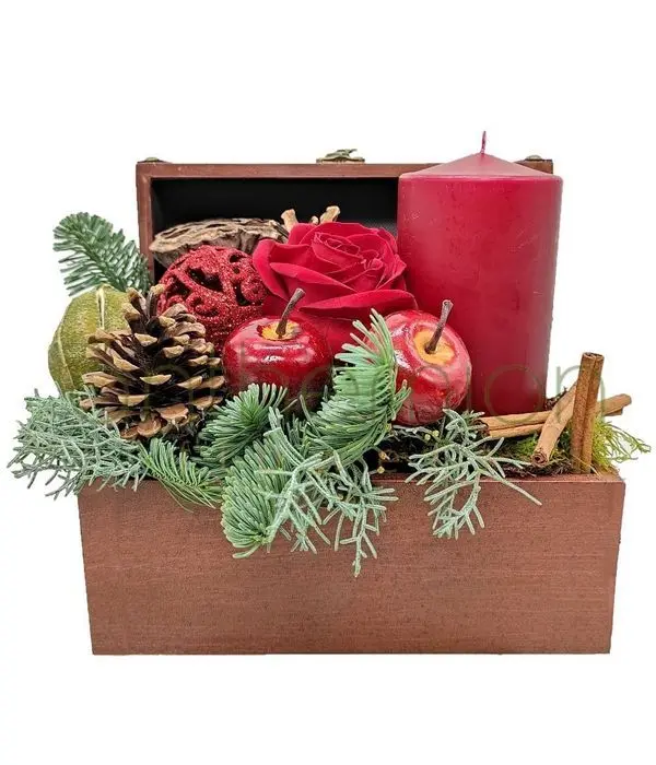 Festive red chest