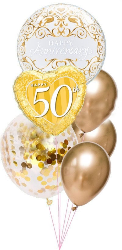 50th Sparkling Anniversary Balloon Bouquet