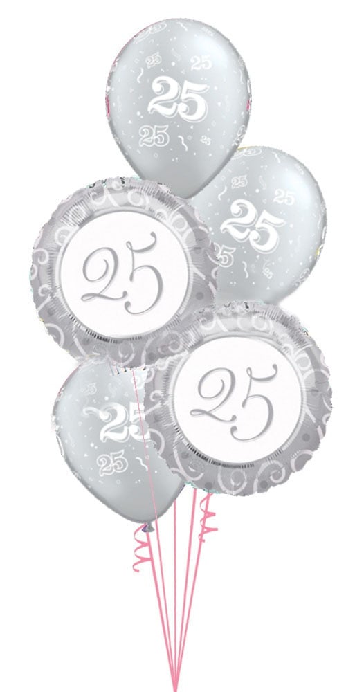 Silver 25th Anniversary Bouquet