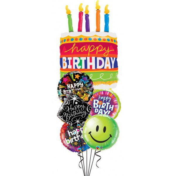 Birthday Cake Mega Balloon Bouquet