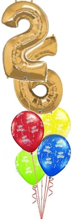 Big Single Number Birthday (Choose Age & Colour)